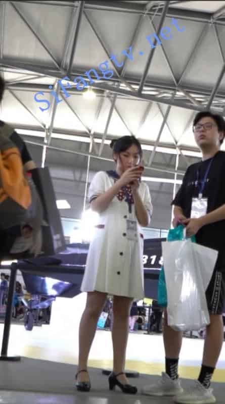 [首发CD]华尔兹2019漫展系列51-丸子头小美女穿着灰色内内-福利好好看